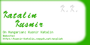 katalin kusnir business card